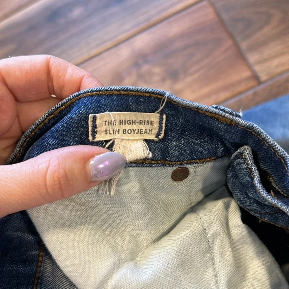 Madewell High rise slim boyfriend jean‎ sz 27, tag frayed - Picture 3 of 12